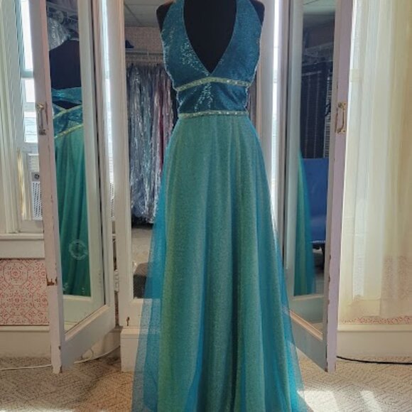 PartyTime Prom dress turquoise lime - Picture 1 of 10